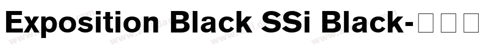 Exposition Black SSi Black字体转换